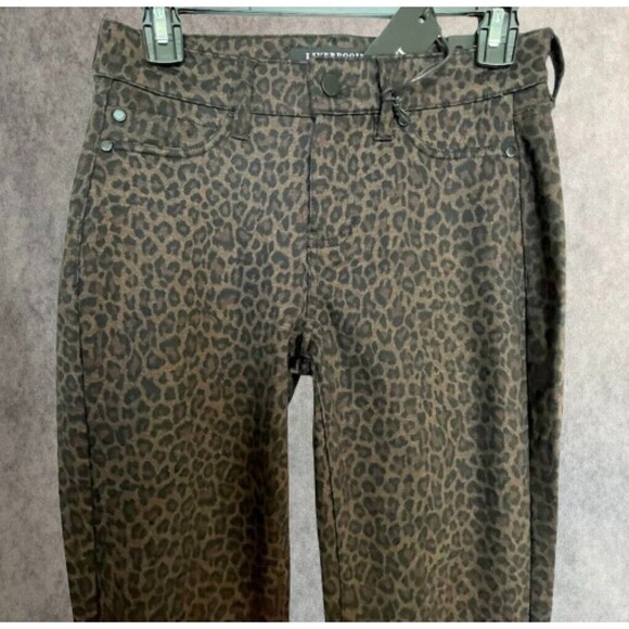 Liverpool Madonna Leggings Cheetah Ponte Knit Slim Pants Size 0/25 NEW! $98 - Picture 3 of 12